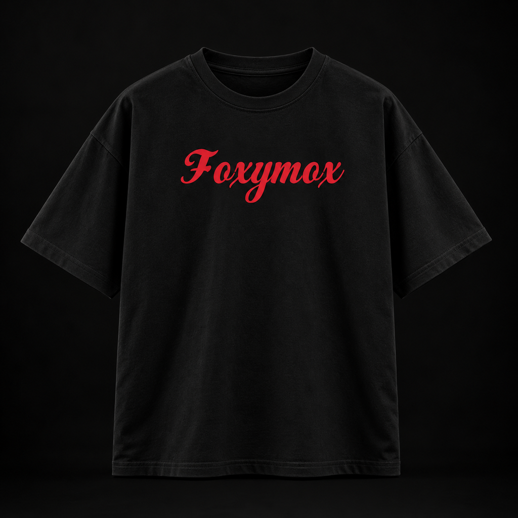 FOXYMOX SAYS: MOVE ON — Oversized T-Shirt Black