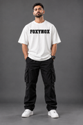 FOXYMOX Varsity Oversized Tee – Off White