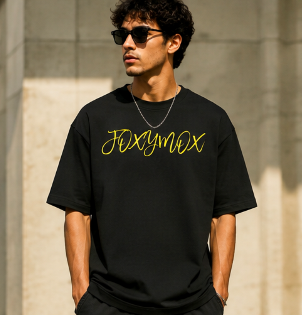 Fox Instinct T-Shirt | Black Oversized