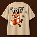 FOXYMOX MASCOT COLLECTION | “Hangin’ Around” | Beige Oversized