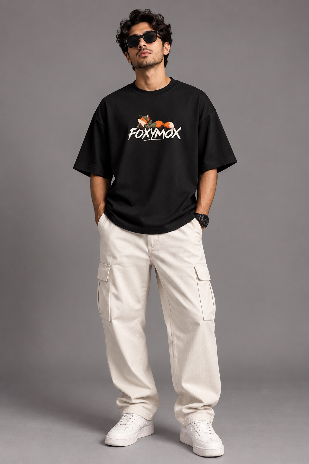 FOXYMOX MASCOT COLLECTION | “Chillin” | black Oversized