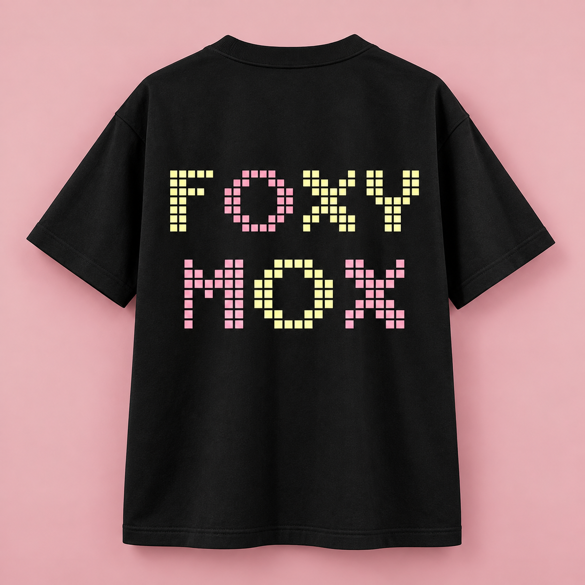 FoxyMox Pixel Instinct Oversized T-Shirt – Black