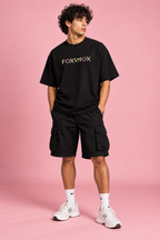 FoxyMox Pixel Instinct Oversized T-Shirt – Black